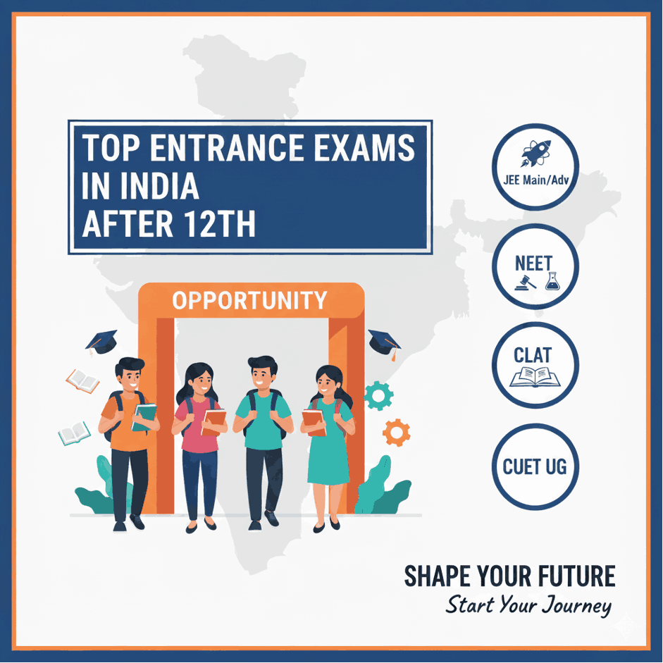 Top Entrance Exam in India After 12th